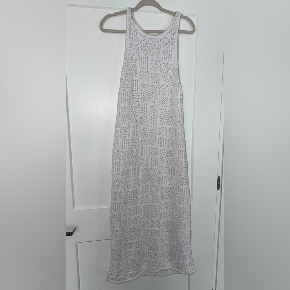 Aerie White Crochet Cover Up